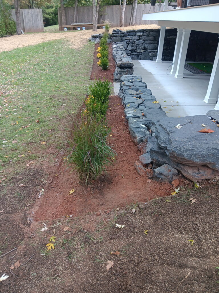 Custom Retaining Wall Complete